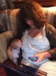Ellie and Hope breastfeeding