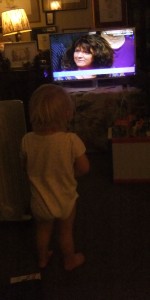 Ellie Being Watched on TV By Her Two-Yr. Old Daughter