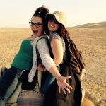 Sara and Ocean on a camel